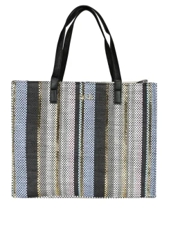 Basile Borsa da mare grande in paglia multicolore