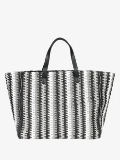 Basile Borsa da mare in paglia multicolore