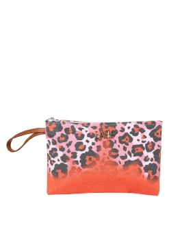 Basile Pochette da mare in tessuto maculato