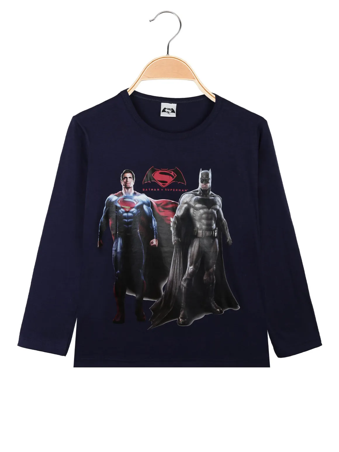 Batman Maglietta bimbo manica lunga con supereroi