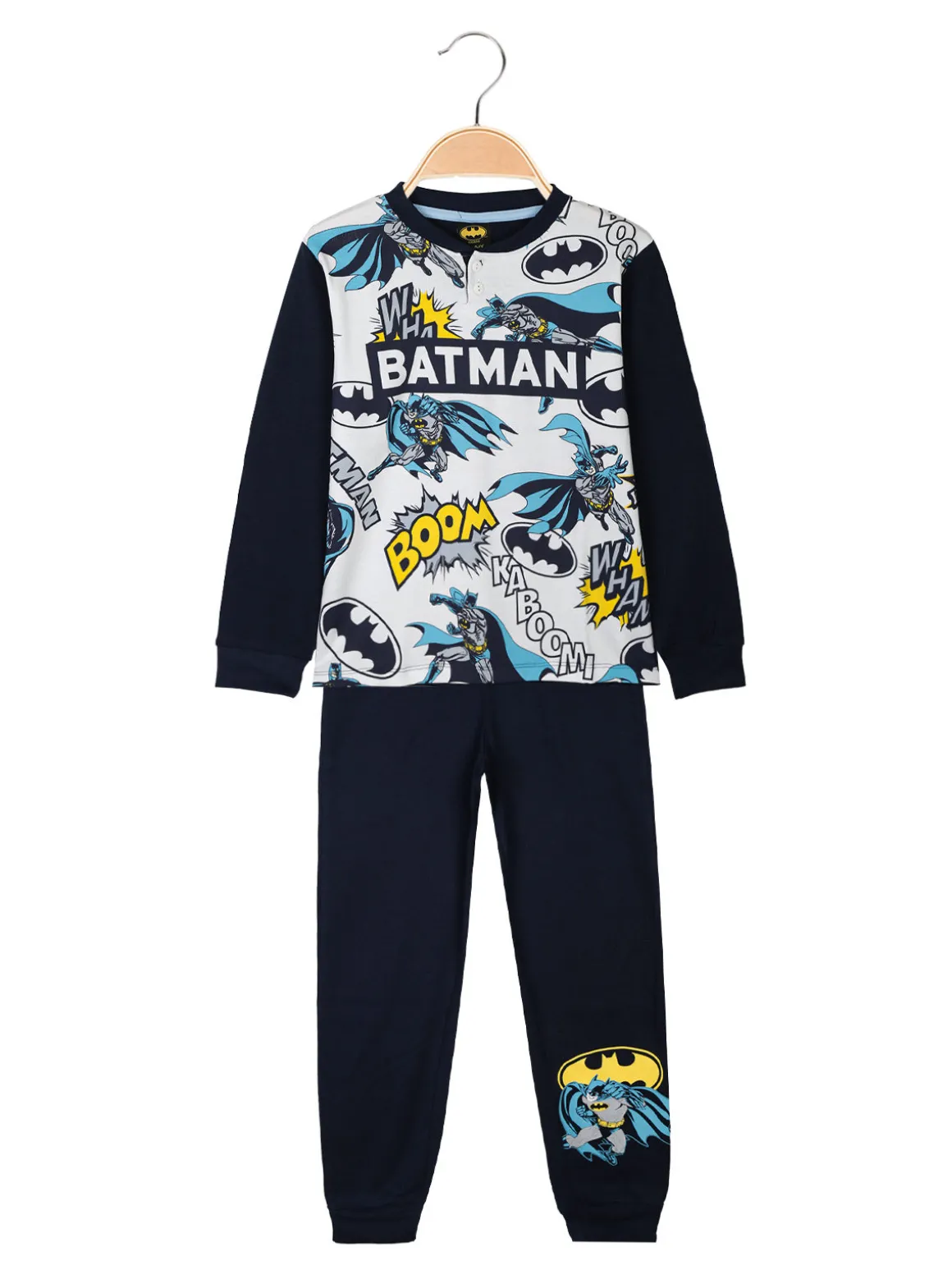 Batman Pigiama da bambino lungo con stampa in cotone interlock