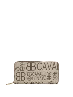 B.Cavalli Portafoglio da donna con stampe - khaki