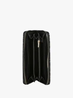 B.Cavalli Portafoglio da donna con stampe - nero