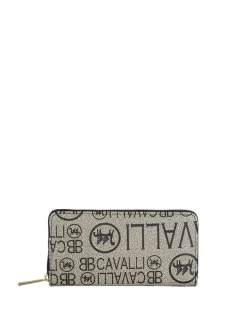 B.Cavalli Portafoglio da donna con stampe - fango