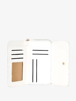 B.Cavalli Portafoglio donna con stampe - panna
