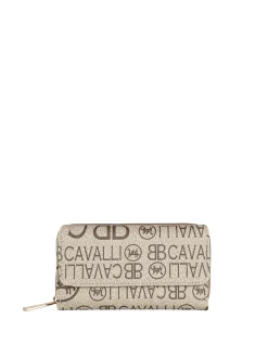 B.Cavalli Portafoglio donna con stampe - khaki