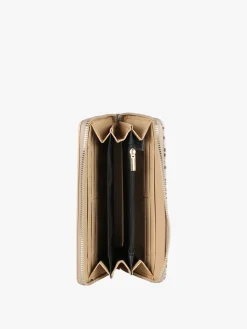 B.Cavalli Portafoglio rettangolare da donna con stampe - beige