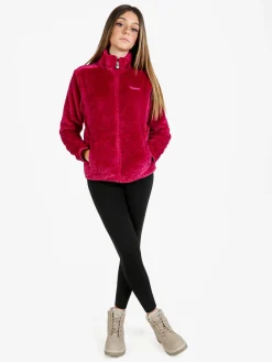 Be Board Felpa donna full zip in pile - fucsia