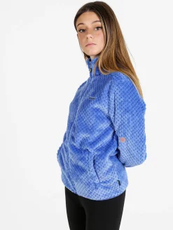 Be Board Felpa donna full zip in pile - azzurro