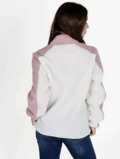 Be Board Felpa donna pesante in ecopelo con chiusura zip