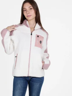 Be Board Felpa donna pesante in ecopelo con chiusura zip