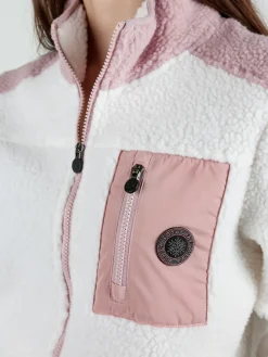 Be Board Felpa donna pesante in ecopelo con chiusura zip