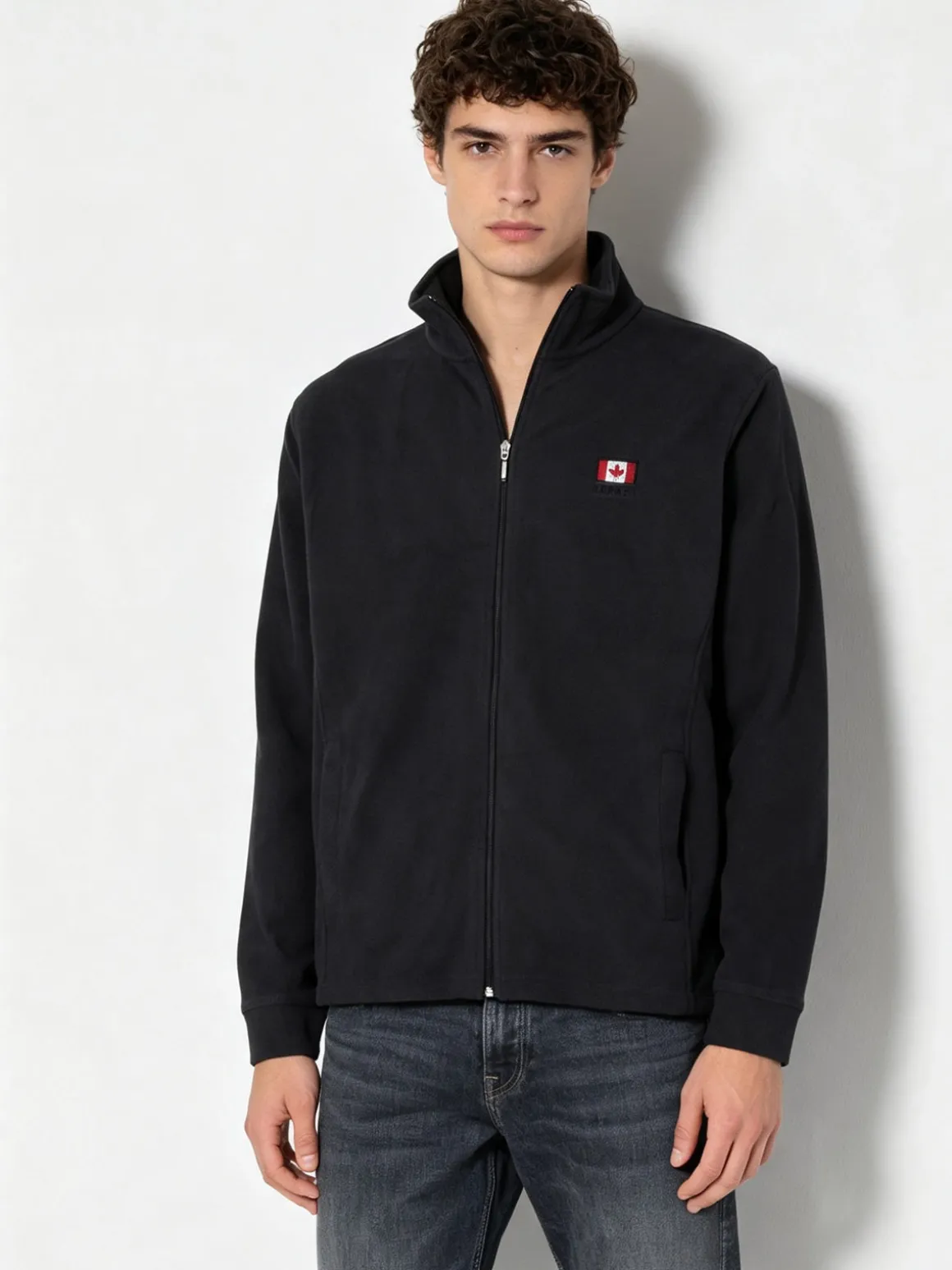 Be Board Felpa uomo in micropile con zip