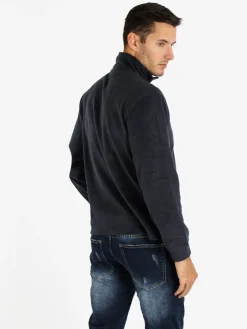Be Board Felpa uomo in pile mezza zip