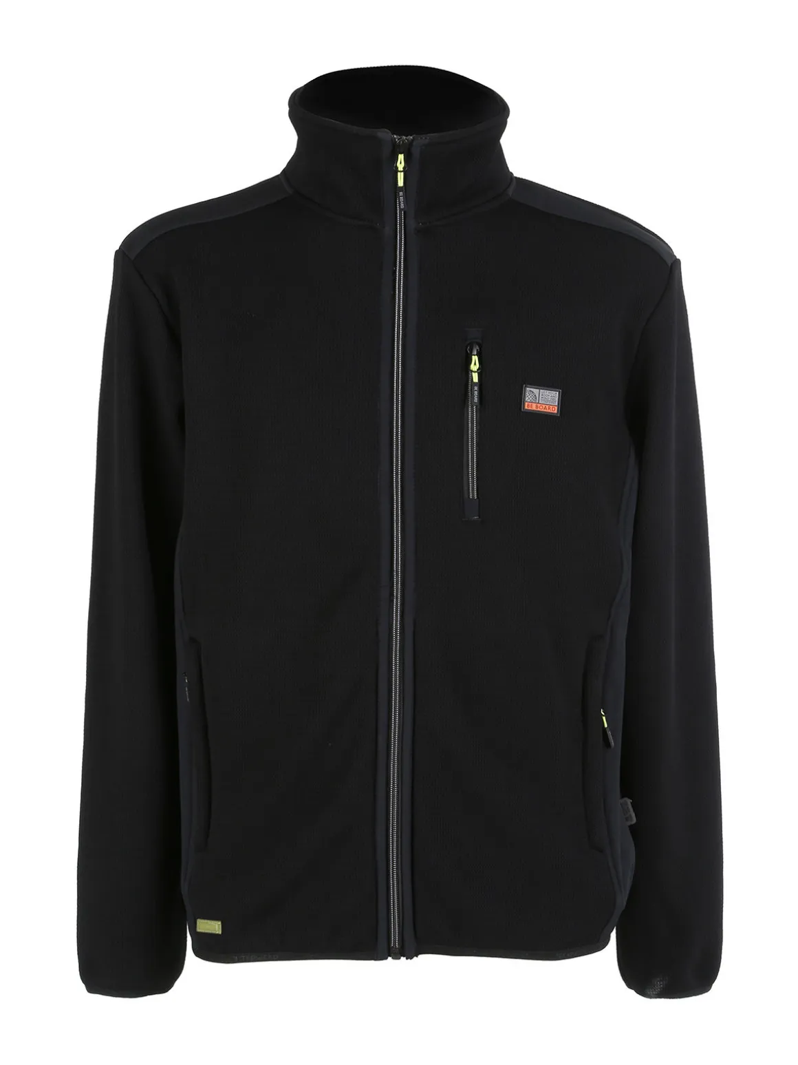 Be Board Giacca sportiva da uomo a collo alto con zip - nero