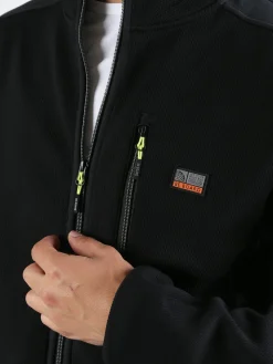 Be Board Giacca sportiva da uomo a collo alto con zip - nero