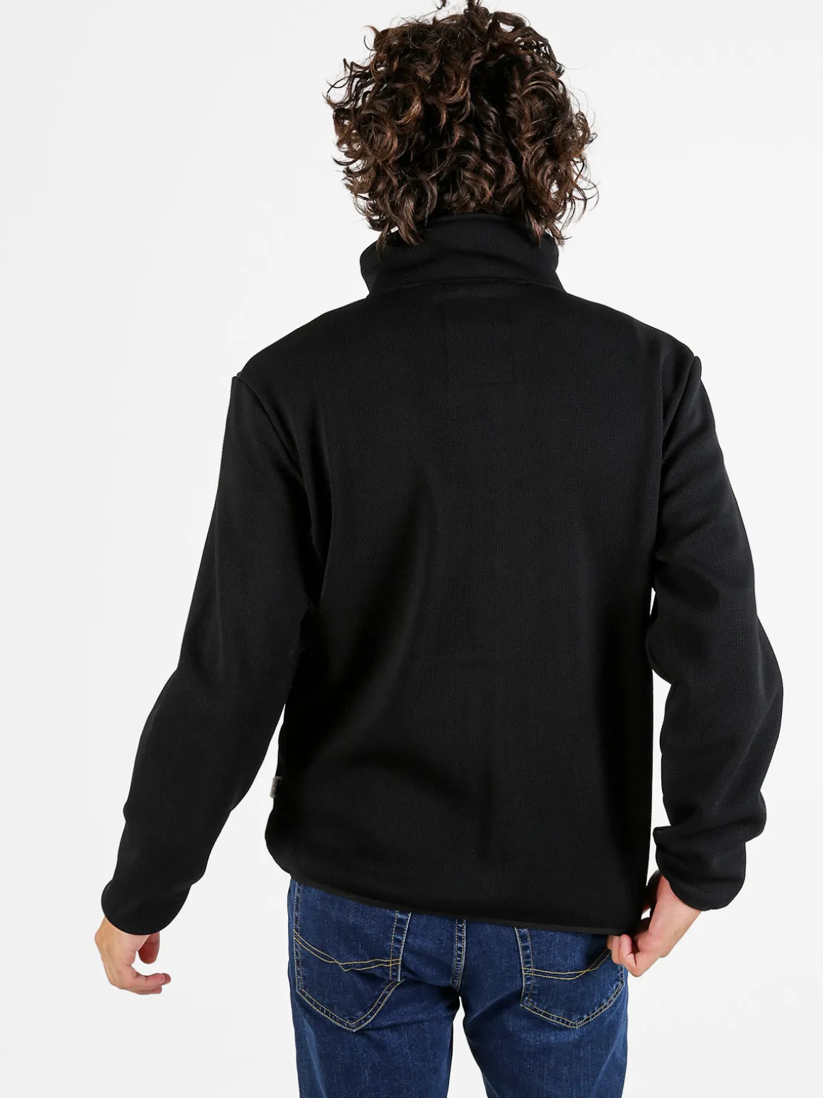 Be Board Giacca sportiva da uomo a collo alto con zip - nero