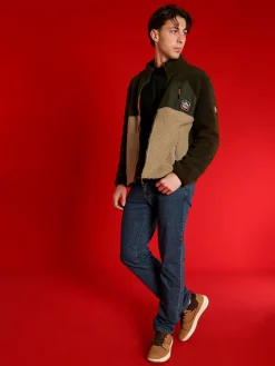 Be Board Giacca teddy sportiva da uomo con zip