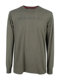 Be Board Maglia girocollo da uomo in cotone - militare