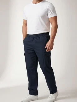 Be Board Pantaloni cargo da uomo in cotone - blu scuro