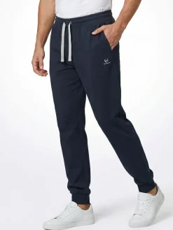 Be Board Pantaloni sportivi da uomo con coulisse e polsini - blu scuro