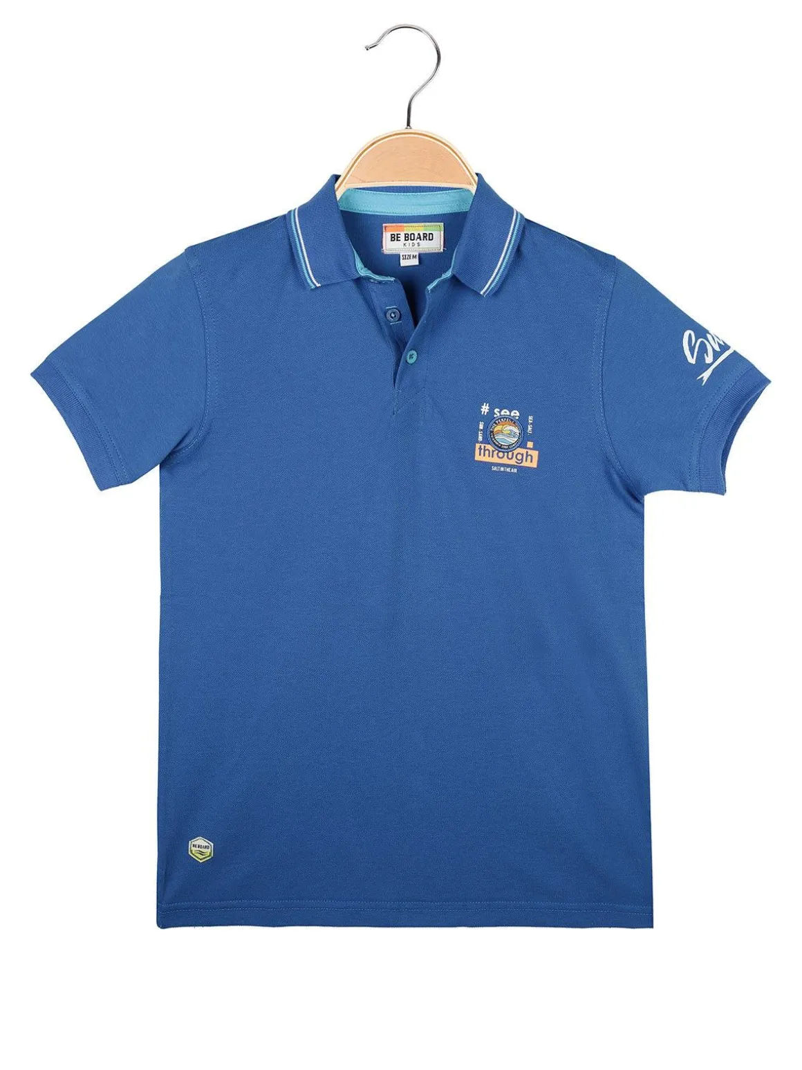 Be Board Polo da bambino a manica corta con scritta