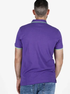 Be Board Polo da uomo in cotone a maniche corte