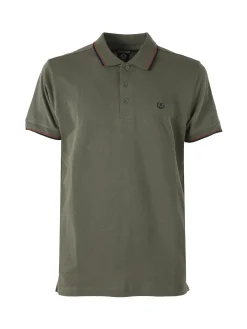 Be Board Polo in cotone da uomo a maniche corte - militare