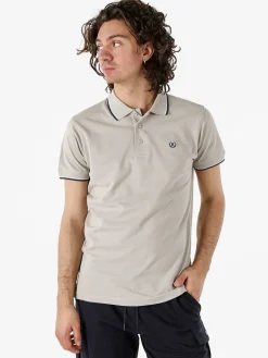 Be Board Polo in cotone da uomo a maniche corte - fango