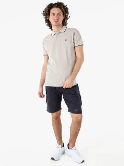 Be Board Polo in cotone da uomo a maniche corte - fango