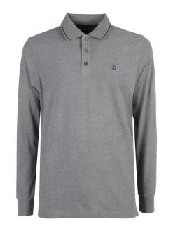 Be Board Polo uomo a maniche lunghe in cotone - grigio scuro