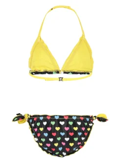 Bellissima Bikini bambina triangolo con stampa cuori G605