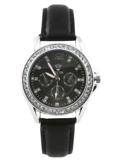 Bellos Orologio con strass e data