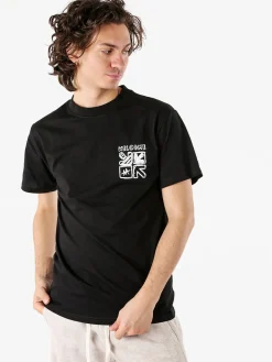Belman T-shirt da uomo in cotone con stampa dietro - nero