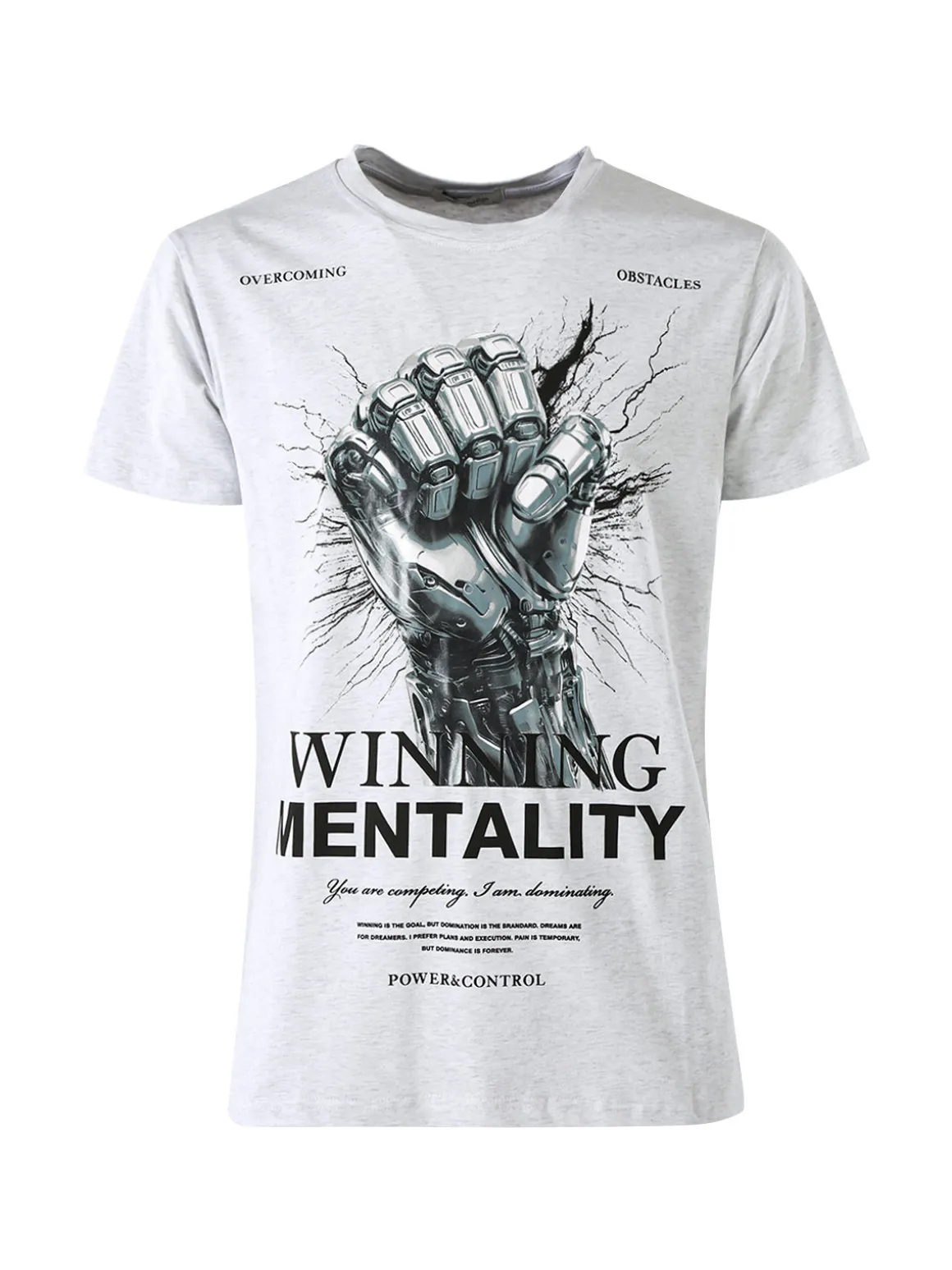 Belman T-shirt da uomo in cotone con stampa - bianco