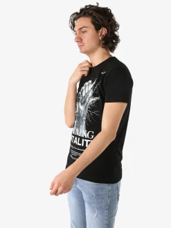 Belman T-shirt da uomo in cotone con stampa - bianco