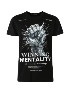 Belman T-shirt da uomo in cotone con stampa - nero