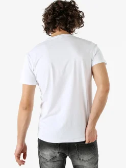 Belman T-shirt da uomo in cotone con stampa - bianco