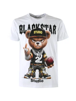 Belman T-shirt da uomo in cotone con stampa - bianco