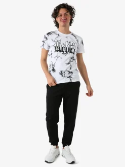 Belman T-shirt da uomo in cotone con stampe - bianco