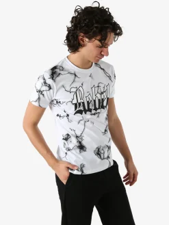 Belman T-shirt da uomo in cotone con stampe - bianco