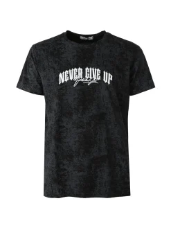 Belman T-shirt girocollo da uomo in cotone con stampe - bianco