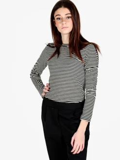 Be Mine T-shirt donna rigata a maniche lunghe