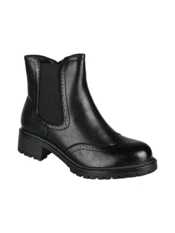 Besty Stivaletti chelsea donna con zip - nero
