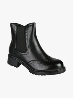 Besty Stivaletti chelsea donna con zip - nero