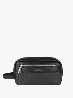 Biagiotti Uomo Beauty case da viaggio per uomo in tessuto e ecopelle - nero