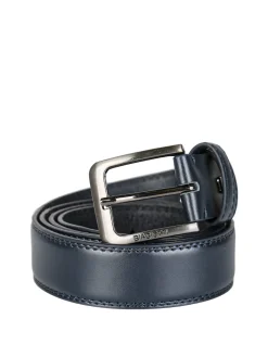 Biagiotti Uomo Cintura con fodera in pelle da uomo - blu scuro