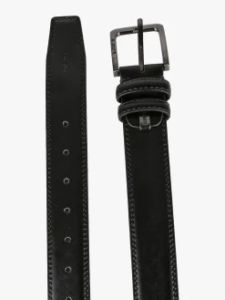 Biagiotti Uomo Cintura con fodera in pelle da uomo - nero