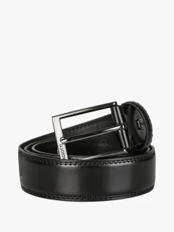 Biagiotti Uomo Cintura da uomo in pelle rivestita - nero