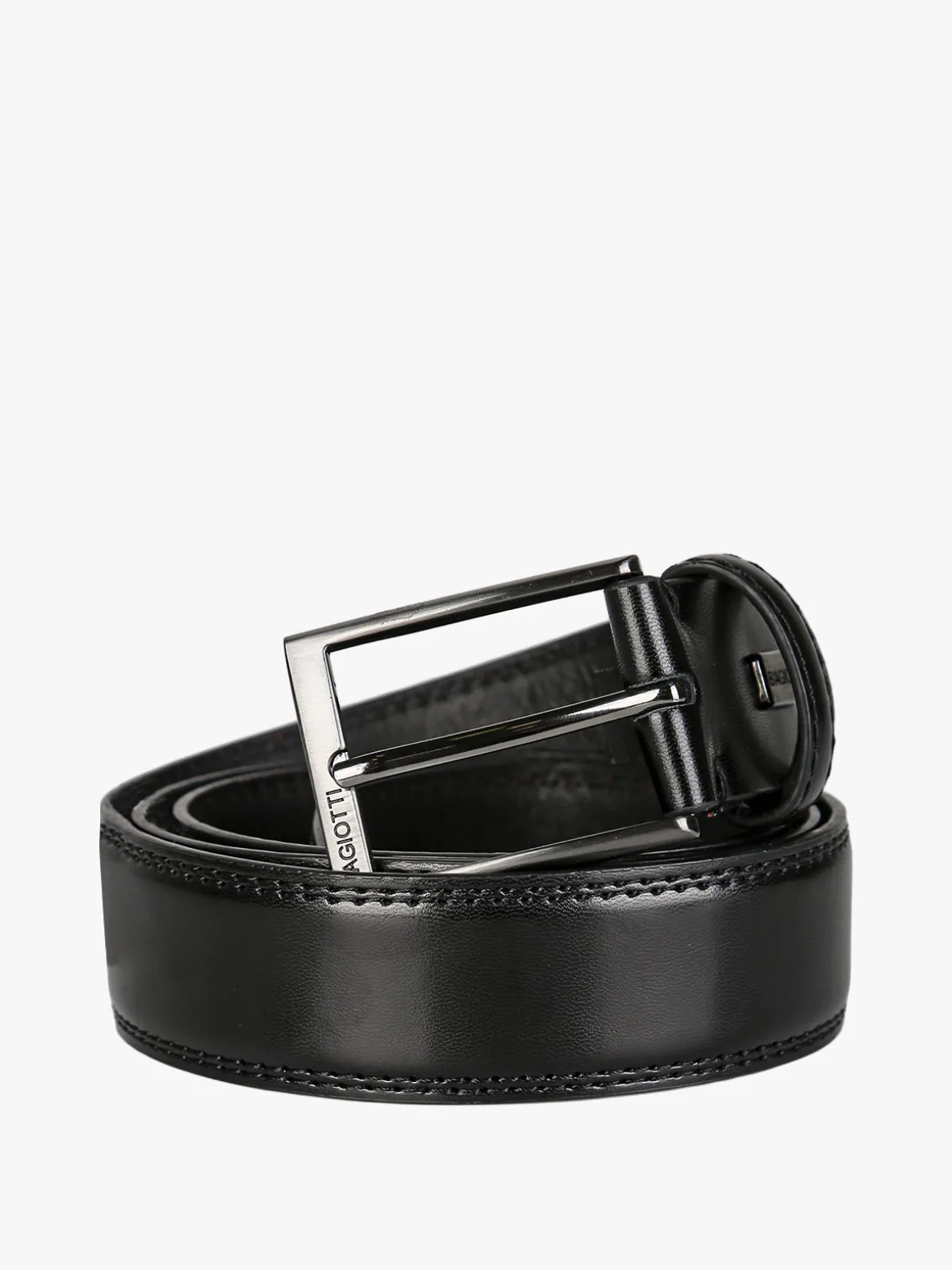 Biagiotti Uomo Cintura da uomo in pelle rivestita - nero